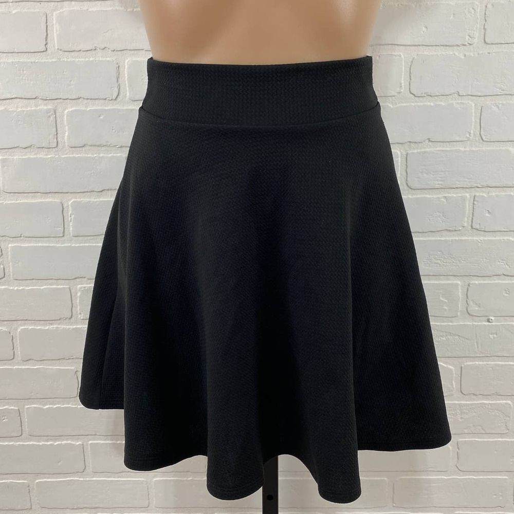 Soprano black high waisted skater skirt